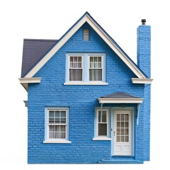 Obraz premium blue house real estate concept blue background