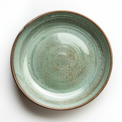 ceramic plate on white background  plate on white background