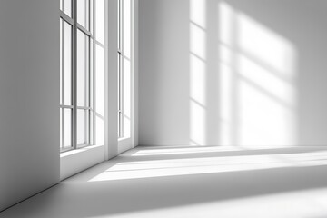 Obraz premium Light grey gradient background with soft shadows