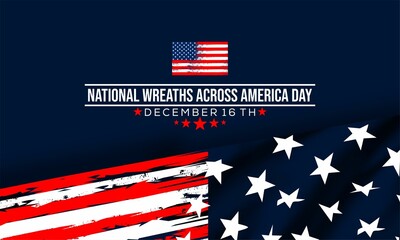 National Wreaths Across America Day. suitable for greeting card poster and banner	
