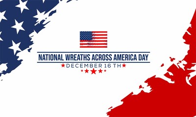 National Wreaths Across America Day. suitable for greeting card poster and banner	
