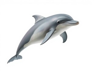 Obraz premium dolphin in the air with a white background