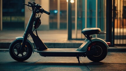 Rider seamlessly integrating their electric scooter into their daily routine, demonstrating its practicality and convenience for commuting