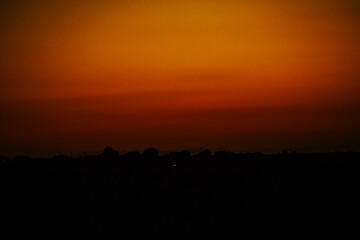 Obraz premium sunset in the city