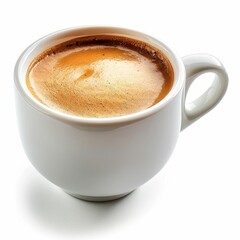 Fototapeta premium White isolated cup of coffee.