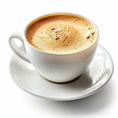 Obraz premium White isolated cup of coffee.
