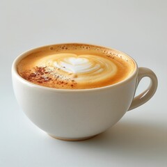 Fototapeta premium cup of cappuccino on the white background