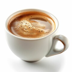 Obraz premium Multiple images of coffee cups against white background.