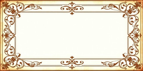 Elegant vintage frames with intricate designs on a damask background, elegant, decor