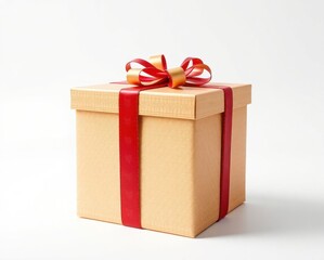 Obraz premium a small gift box with a red ribbon on it