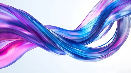 Fototapeta premium Colorful Flowing Glass and Liquid-like Abstract Shapes in Futuristic Digital Art Renderings