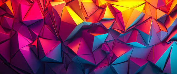 Obraz premium Abstract geometric 3D background. Folded paper digital wallpaper.