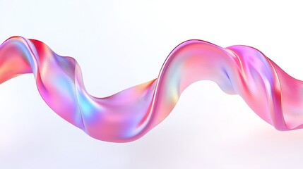 Obraz premium Colorful Flowing Glass and Liquid-like Abstract Shapes in Futuristic Digital Art Renderings