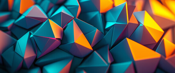 Fototapeta premium Abstract geometric 3D background. Folded paper digital wallpaper.