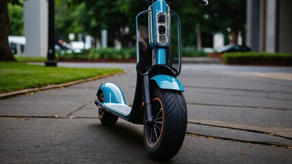 Rider seamlessly integrating their electric scooter into their daily routine, highlighting its practicality and ease of use