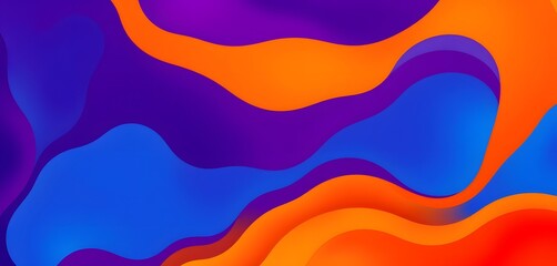 Fototapeta premium Vibrant Abstract Fluid Pattern with Warm and Cool Color Spectrum Created with Generative AI