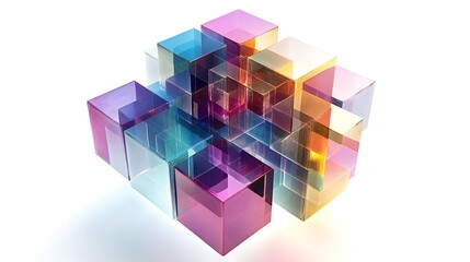 Colorful Flowing Glass and Liquid-like Abstract Shapes in Futuristic Digital Art Renderings