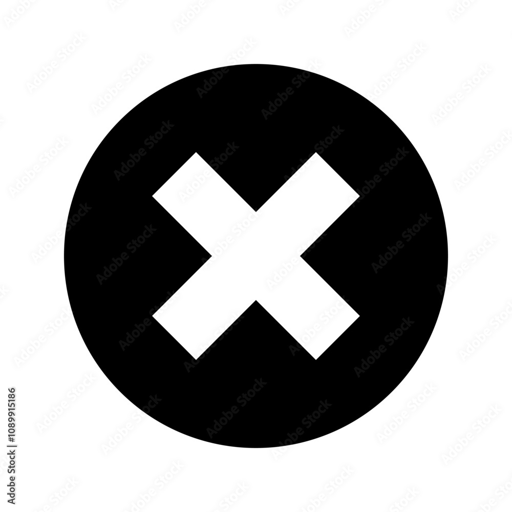 Fototapete cancel icon. cancel vector illustration on white background for web and apps.