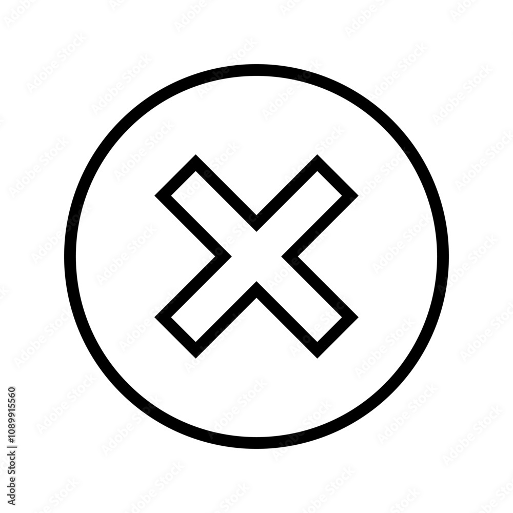 Fototapete cancel icon. cancel vector illustration on white background for web and apps.