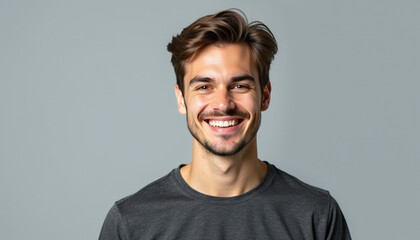 Obraz premium Smiling Man Portrait - Joyful Expression