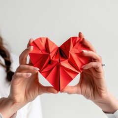 Valentines Day postcard design featuring couple holding heart.