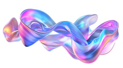 Fototapeta premium Colorful Flowing Glass and Liquid-like Abstract Shapes in Futuristic Digital Art Renderings