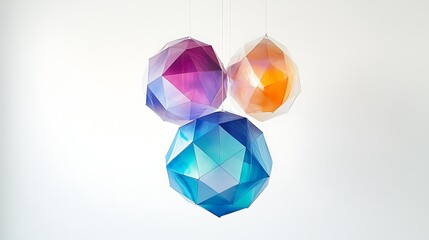 Colorful Flowing Glass and Liquid-like Abstract Shapes in Futuristic Digital Art Renderings