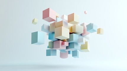 Naklejka premium Colorful Flowing Glass and Liquid-like Abstract Shapes in Futuristic Digital Art Renderings