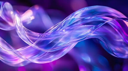 Colorful Flowing Glass and Liquid-like Abstract Shapes in Futuristic Digital Art Renderings