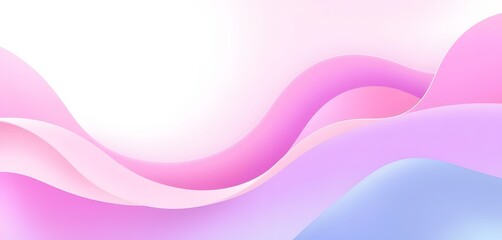 Serene Pastel Wavy Abstract Design with Curvilinear Forms and Fluid Motion Created with Generative AI