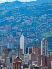 Obraz premium In the city of Medellin Coltejer Building city center