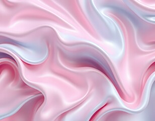 Fototapeta premium Abstract Fluid Waves in Pink, Blue, and Silver with Dynamic Texture and Depth Created with Generative AI