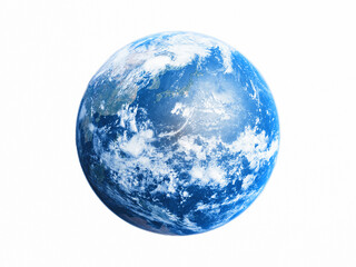 白背景に地球	
