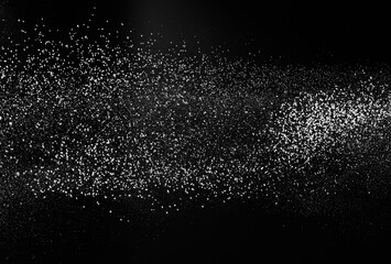 Freezing falling particles or stardust in air on black background for overlay blending mode....