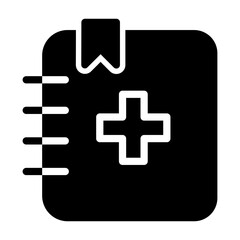 Obraz premium nurse handbook Solid icon