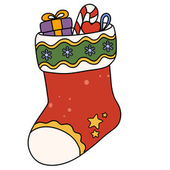 christmas sock with gift