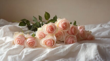 a bunch of  rose flowers