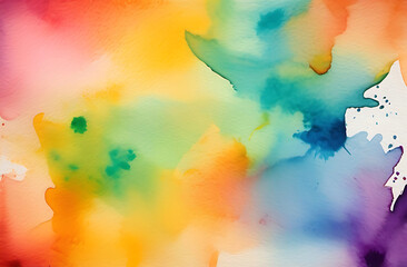 Obraz premium Abstract colorful watercolor paint paper background texture