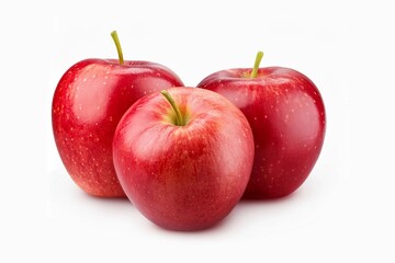 Red apple isolated on white background with clipping path and full depth of field