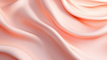Obraz premium The soft satin pink fabric creates gentle waves, reflecting subtle light and adding a serene ambiance to the surroundings