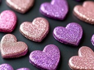 Obraz premium Glittering Hearts.