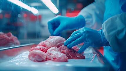 Handling Fresh Meat in Modern Processing Facility
