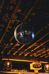 Disco ball at the night club