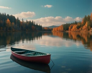 Obraz premium Boat on the lake