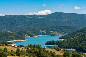View at Zaovine lake in Serbia