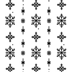 Seamless Nordic Winter Pattern with Minimal Elements, Simple and Serene Design