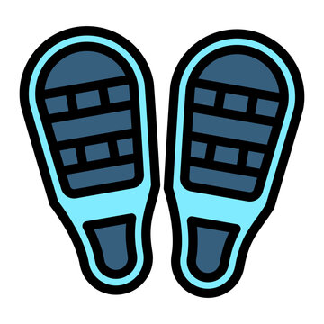 blue sandals pair top view clip art preview