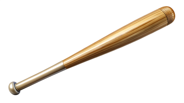 Luxury baseball bat isolated on white background as transparent. PNG. AI GENERATED