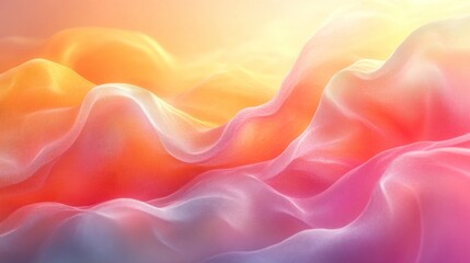 Obraz premium Abstract Pastel Fabric Waves Flowing Softly