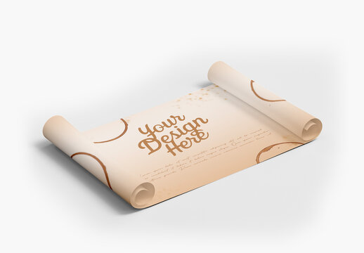 Paper Scrolls Mockup